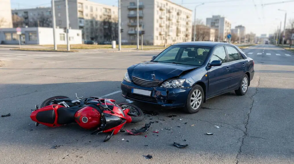 Siniestro vial en Ituzaingó: choque de auto y moto en Ratti