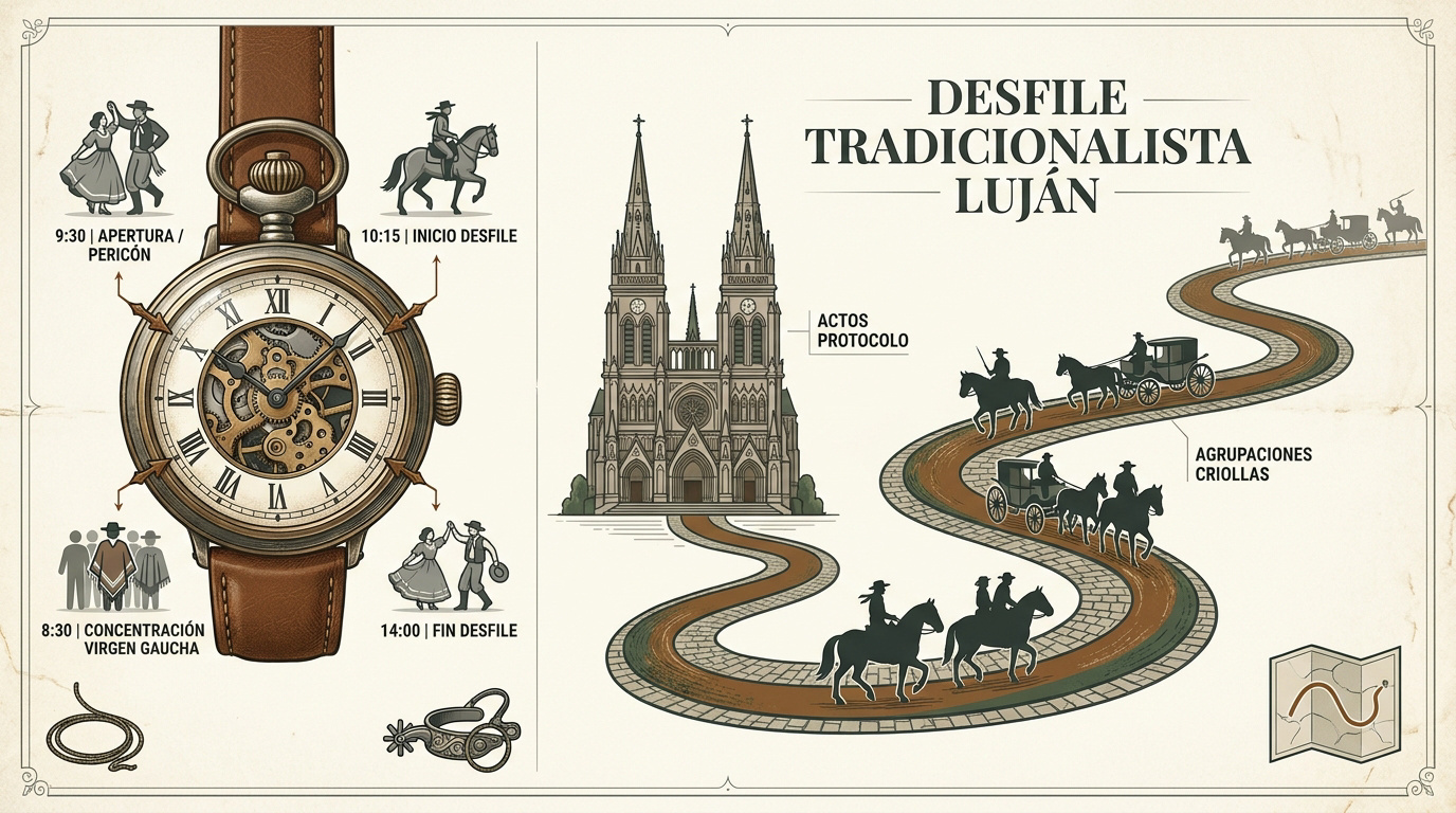 Cronograma del desfile Luján es Tradición