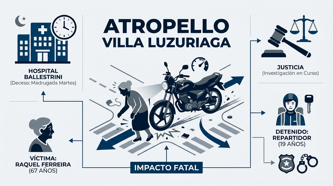 Investigación policial tras el atropello mortal en Villa Luzuriaga