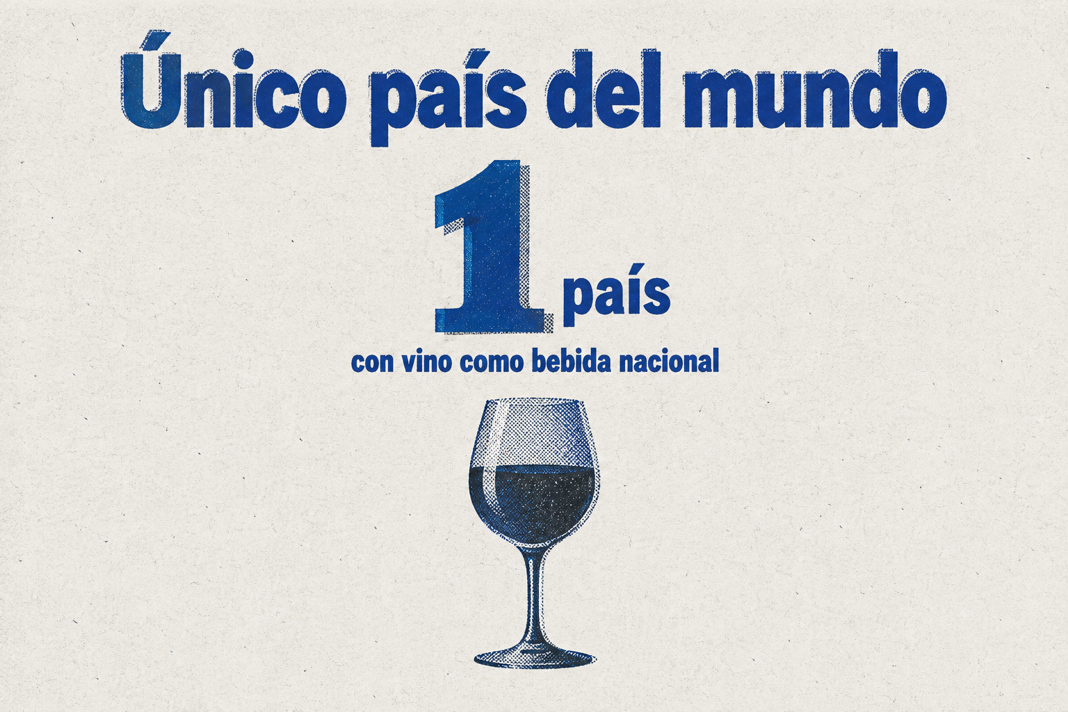 Infografía que resalta que Argentina es el único país del mundo con el vino como bebida nacional.