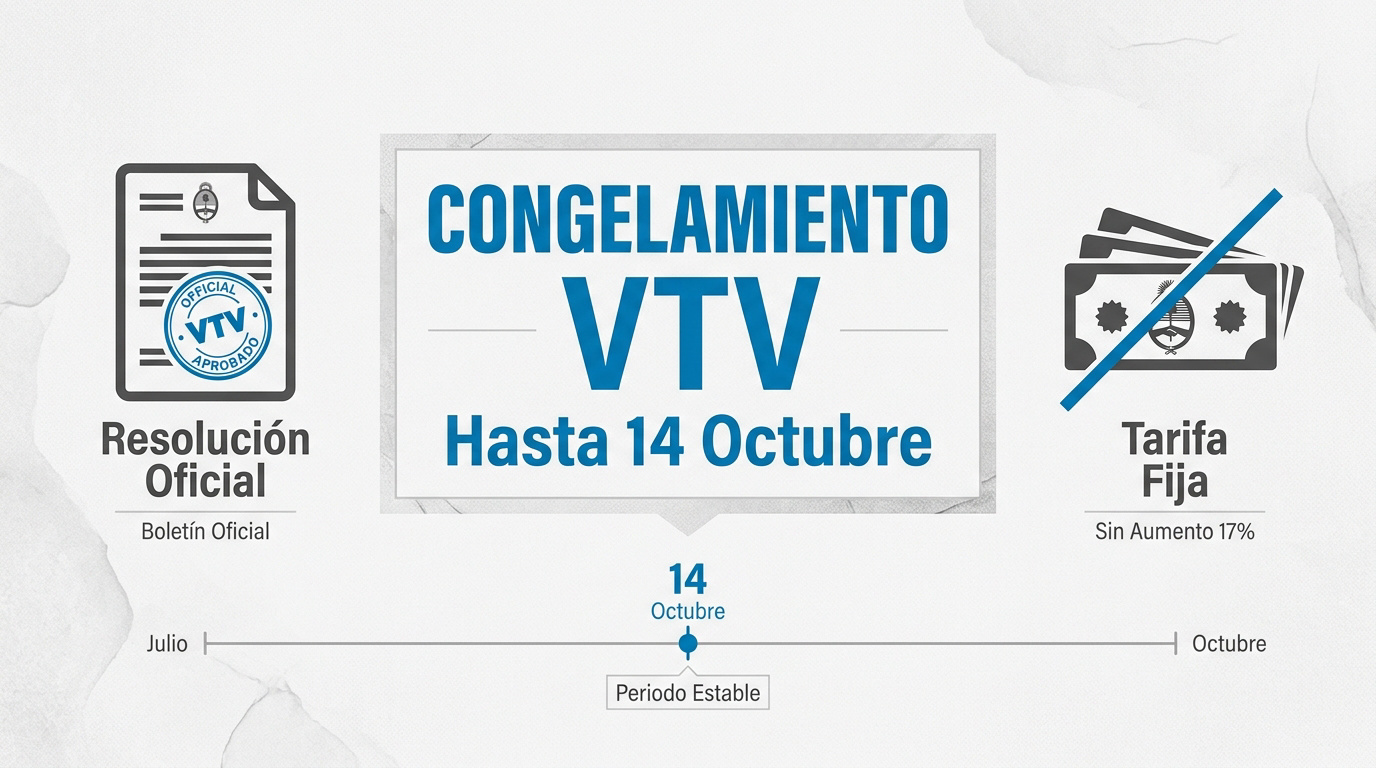Resolución oficial sobre el congelamiento de tarifas de la VTV en Buenos Aires hasta octubre