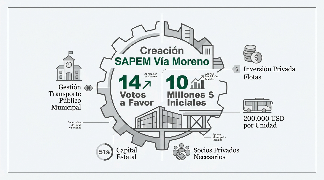 Detalles clave de la creación de la SAPEM Vía Moreno en el Concejo Deliberante
