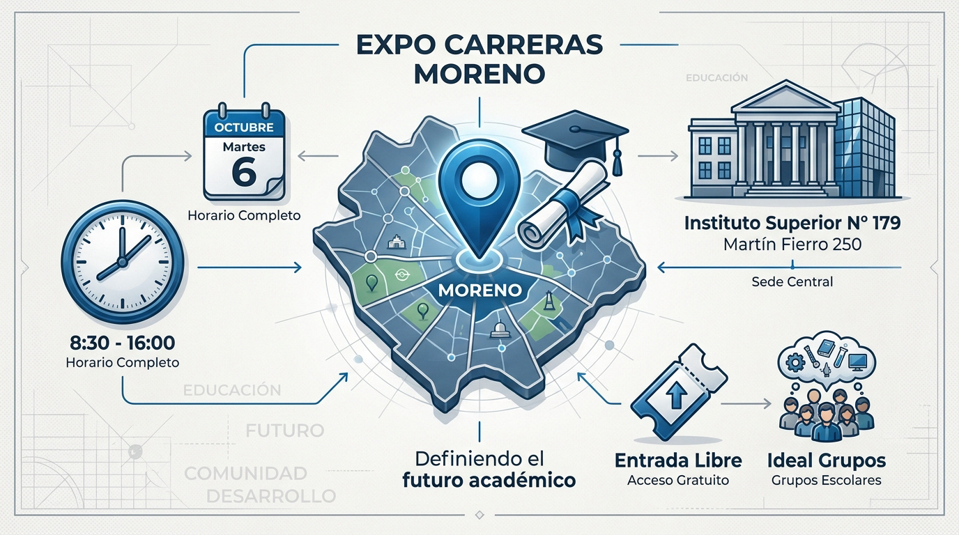 Estudiantes en la Expo Carreras Moreno