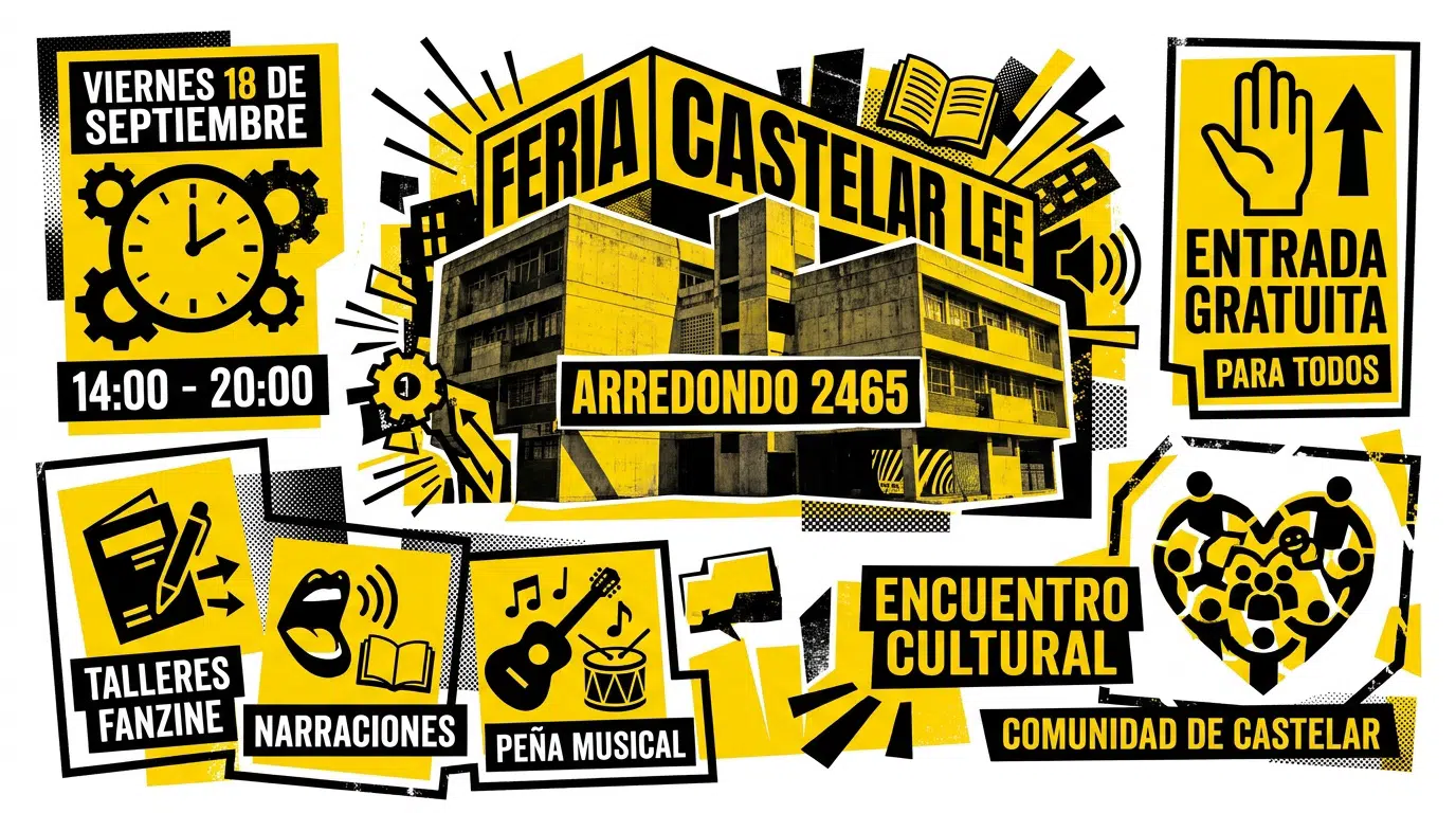 Encuentro cultural en la Feria del Libro Castelar Lee con stands y público