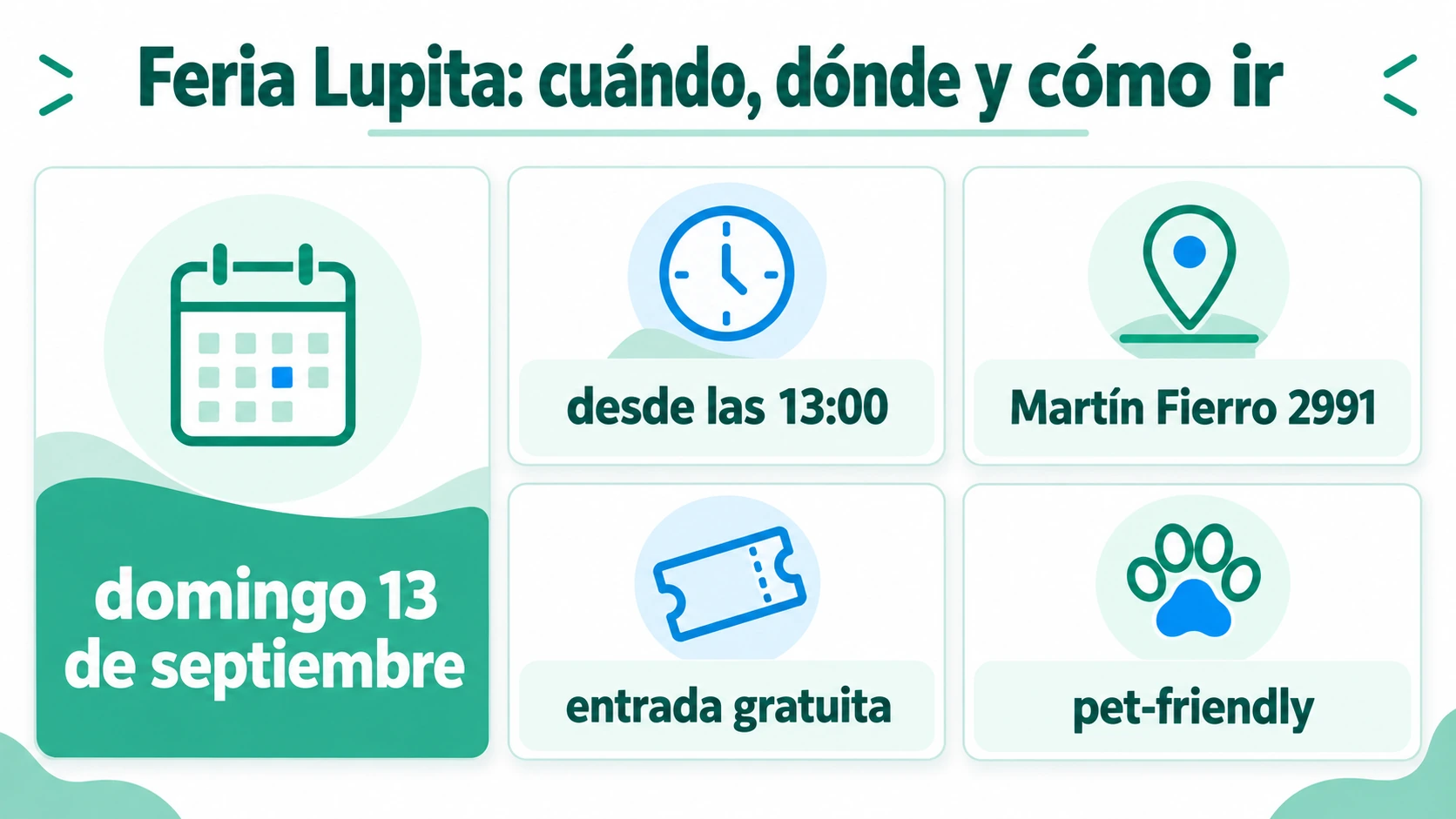 Tablero con domingo 13 de septiembre desde las 13:00 en Martín Fierro 2991, Parque Leloir, entrada gratuita y política pet-friendly
