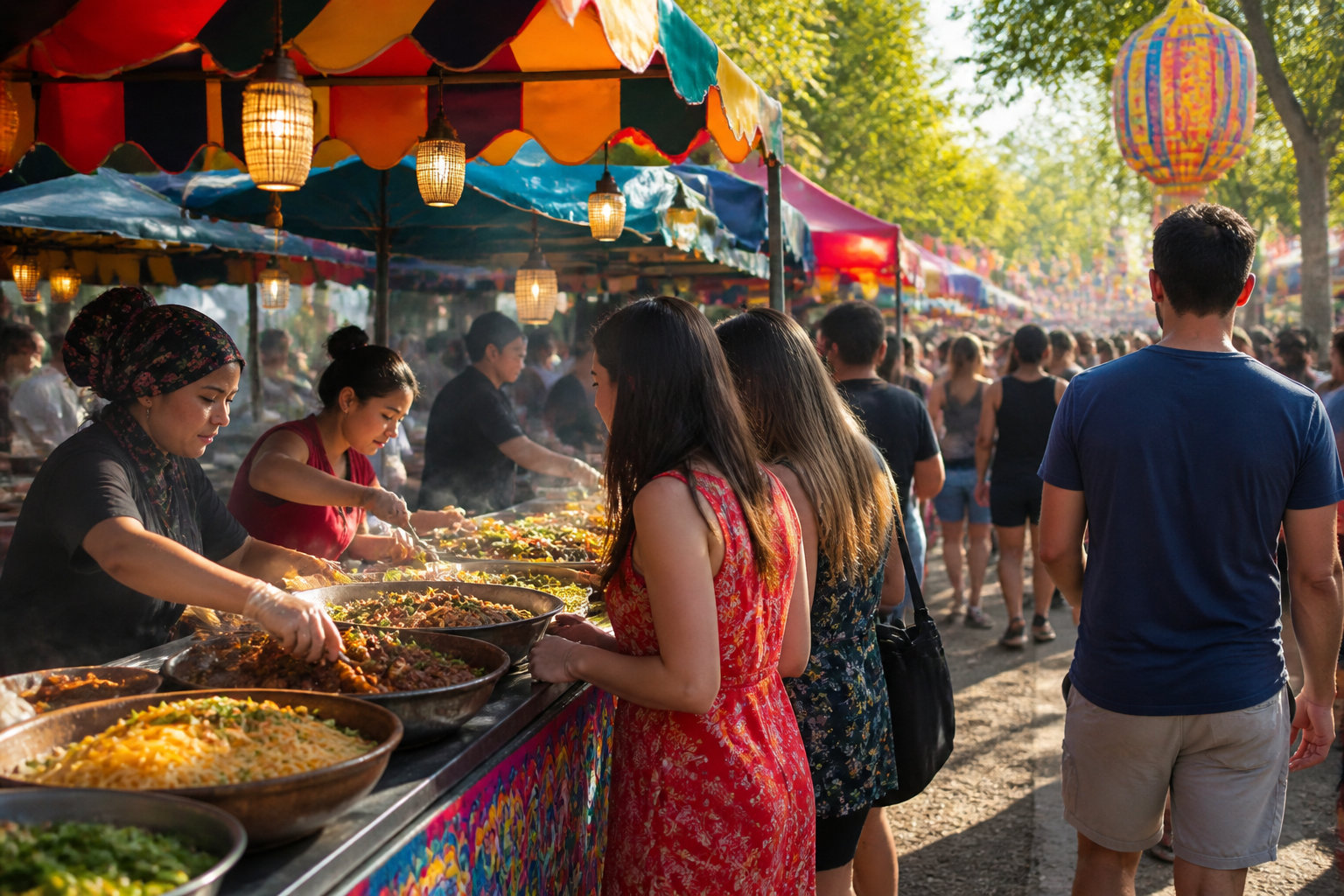 Oferta gastronómica y mercado de artesanías locales