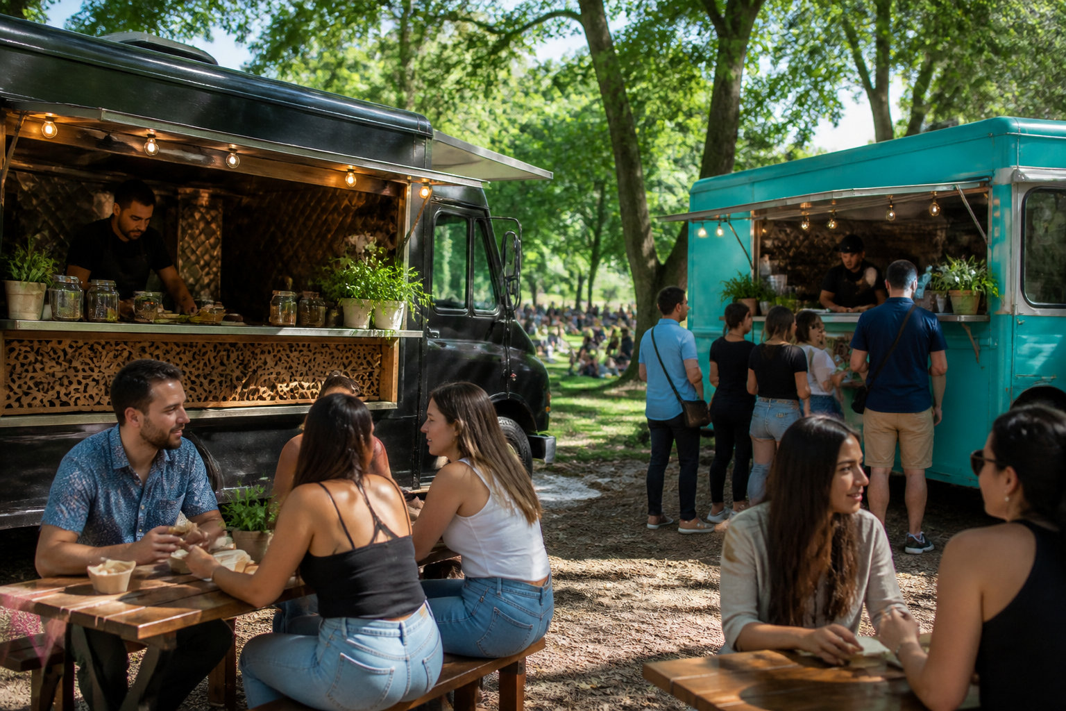 Oferta gastronómica y mercado de artesanos locales