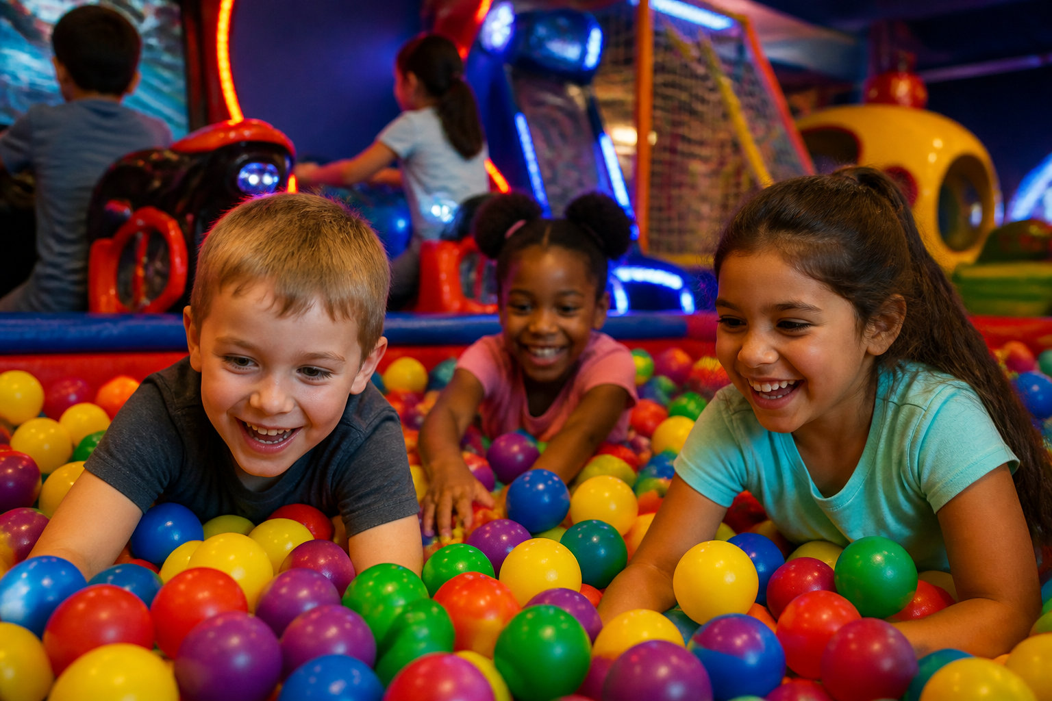 Infancia: Evaluación de la piscina de pelotas y el área de juegos arcade