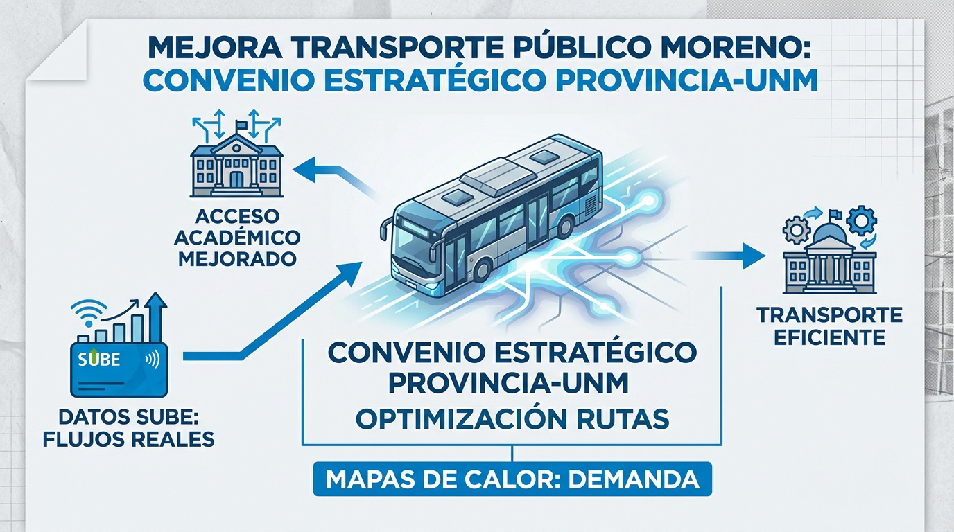 Reunión entre autoridades de la Provincia de Buenos Aires y la Universidad Nacional de Moreno para la mejora del transporte público