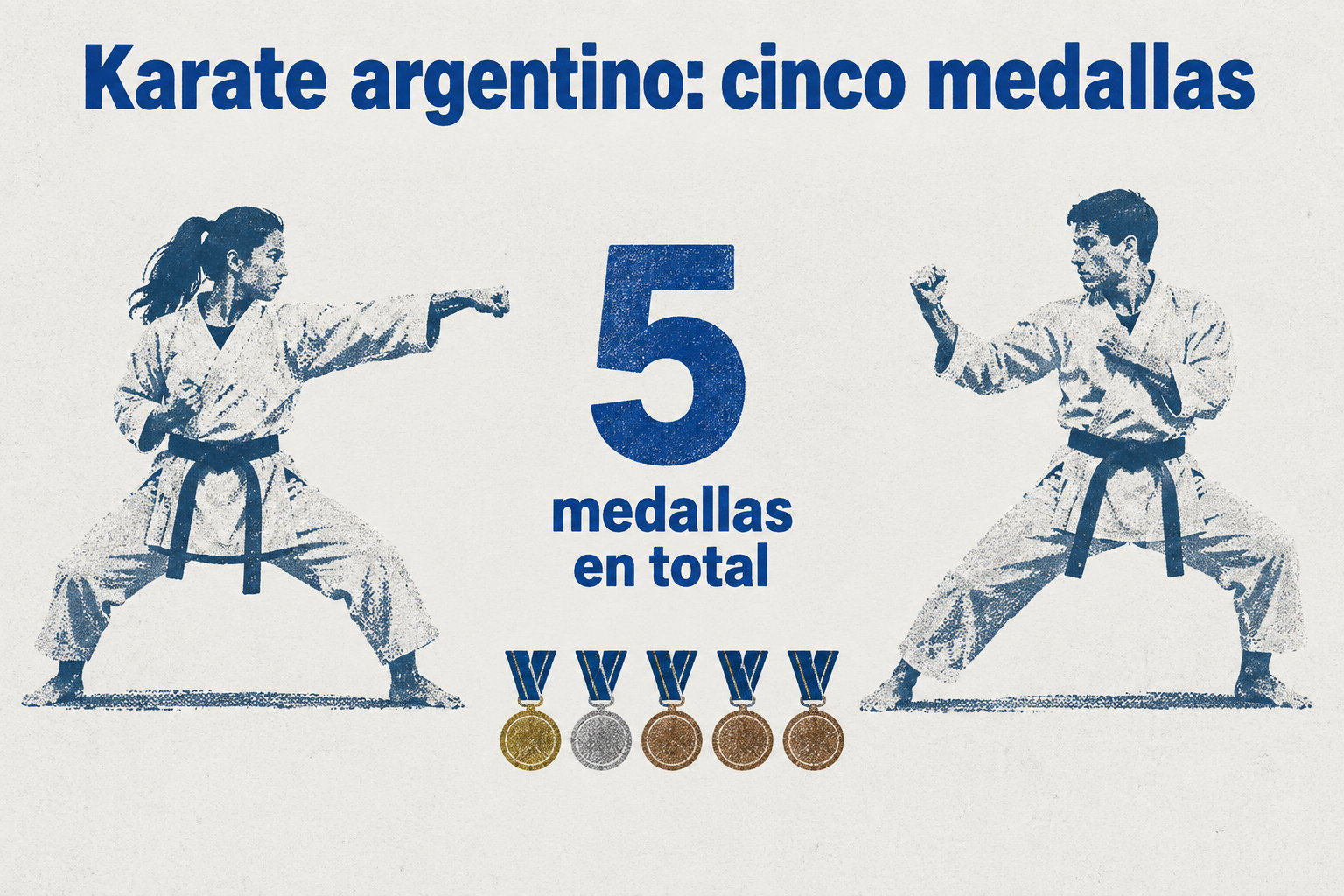 Argentina terminó el karate con cinco medallas: una de oro, una de plata y tres de bronce.