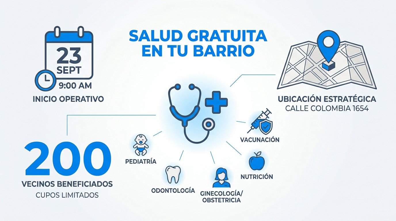 Operativo de salud gratuita en el barrio Villa Las Naciones de Ituzaingó