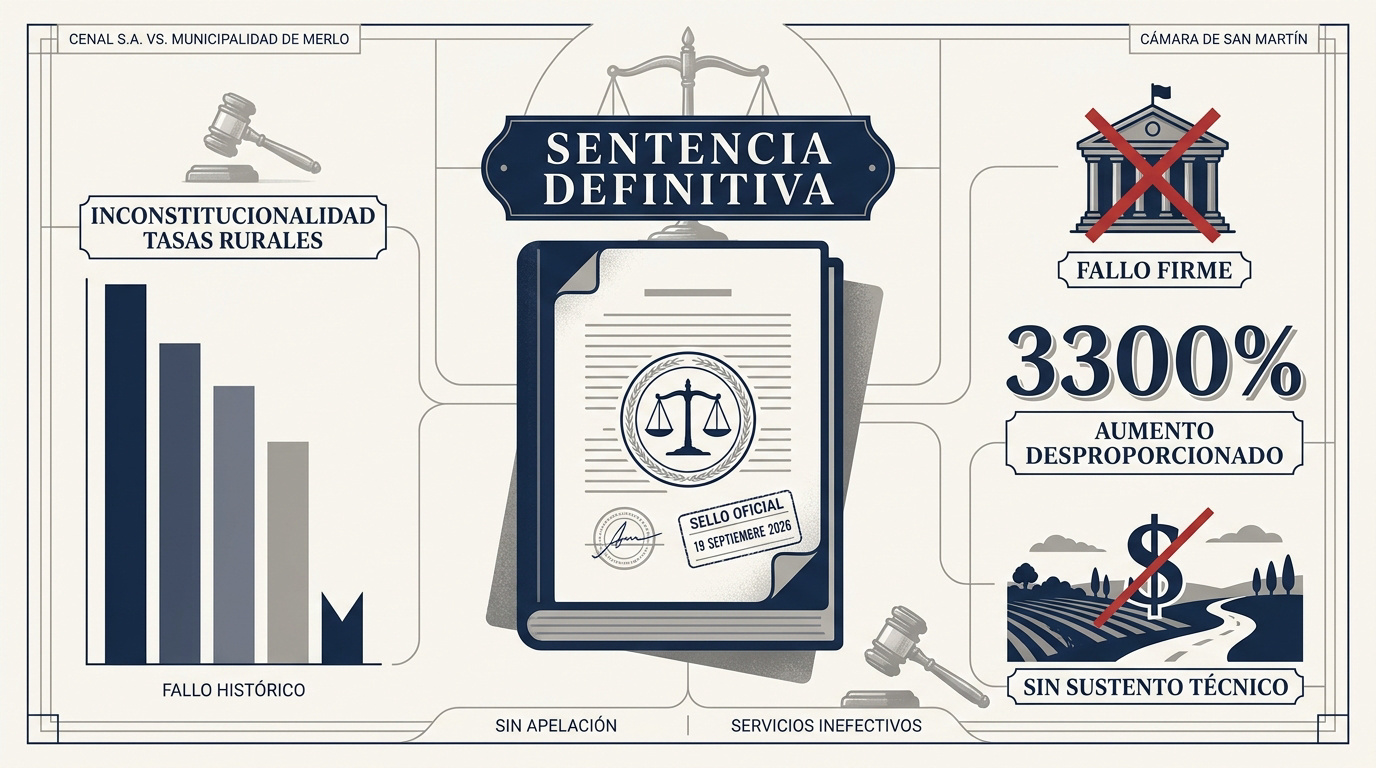 Sentencia contra el aumento de tasas en Merlo